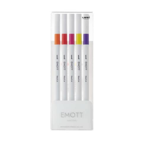 Fineliner Uni Emott  - 0,4 mm - passion color conf. 5 pezzi - M PEM-SY 5C 2